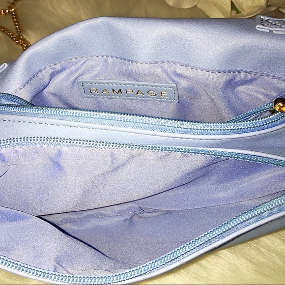 RAMPAGE BLUE FAUX LEATHER CROSSBODY BAG - Picture 5 of 8